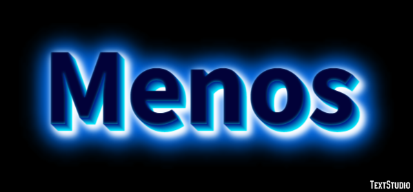 Menos Efeito do texto
