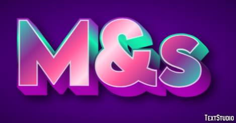 M&s Tekst effect