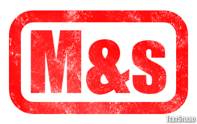 M&s Tekst effect