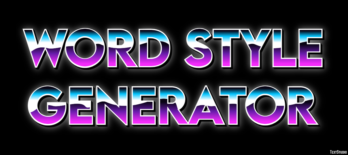 Word Style Generator Effetto testo