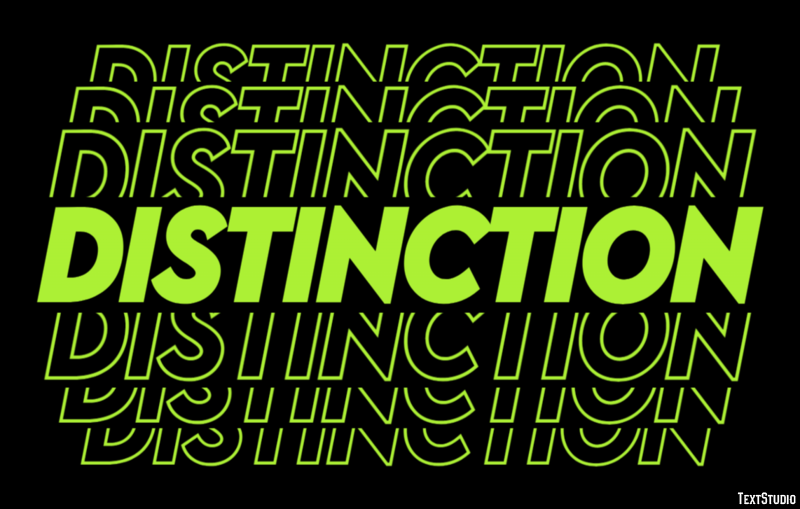 Distinction Text Effect