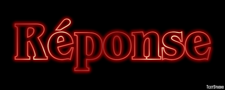 Réponse Text Effect