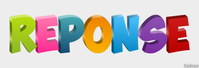 Réponse Text Effect