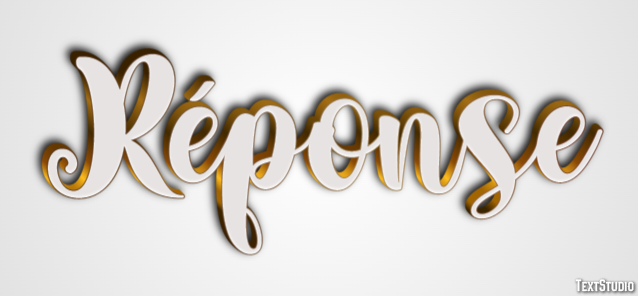 Réponse Text Effect