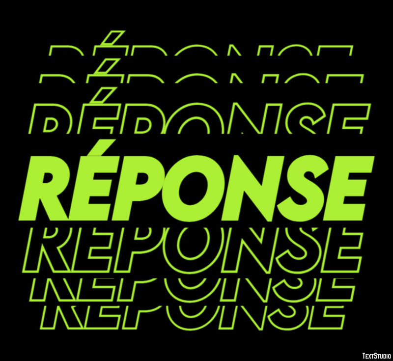 Réponse Text Effect