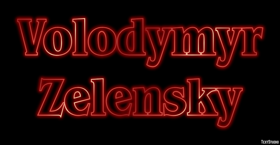 Volodymyr Zelensky テキスト効果