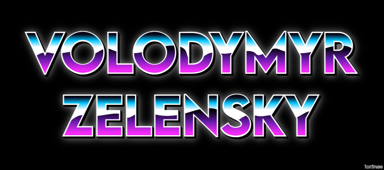 Volodymyr Zelensky テキスト効果