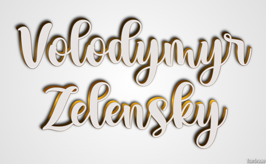 Volodymyr Zelensky Text Effect
