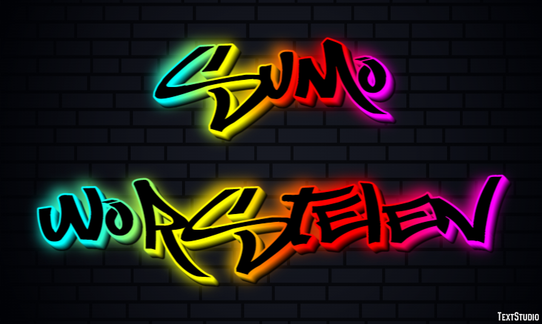 Sumo worstelen Tekst effect