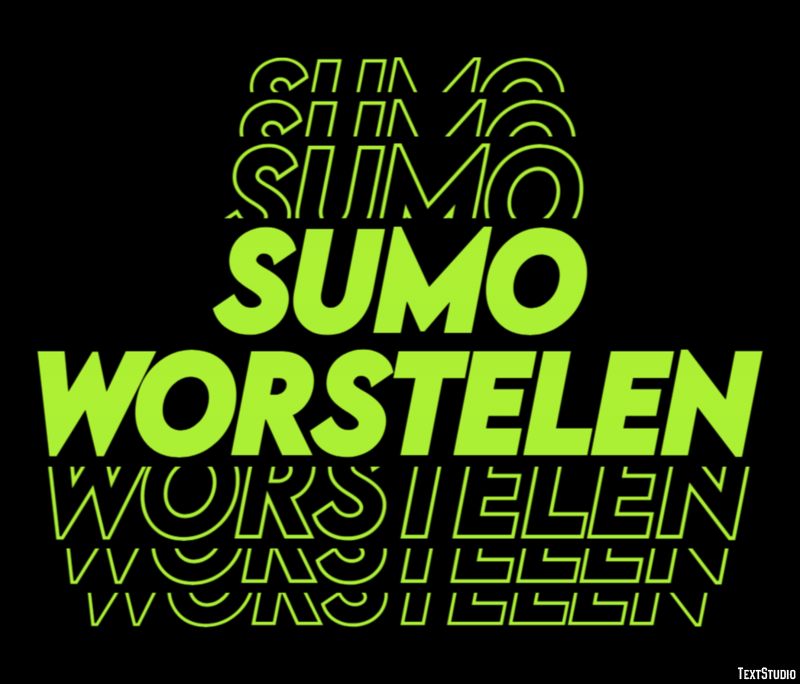 Sumo worstelen Tekst effect