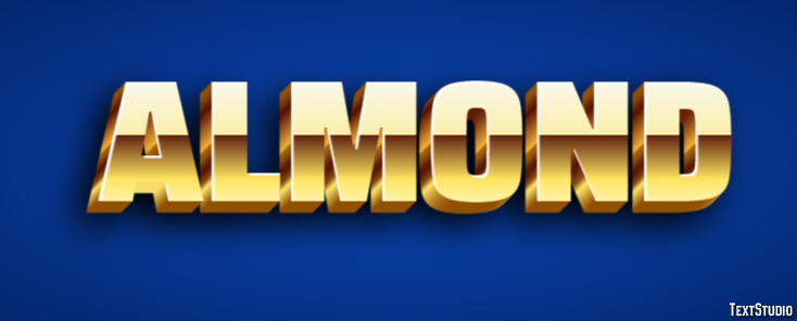 Almond Text effect