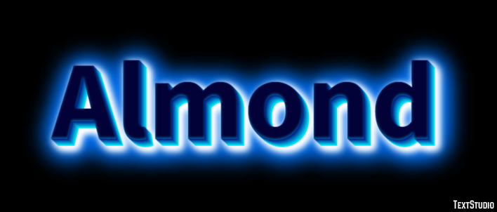Almond Text effect