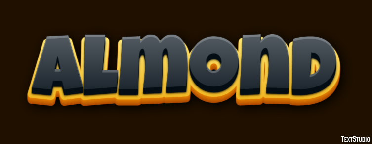 Almond Text effect