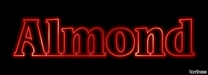Almond Text effect
