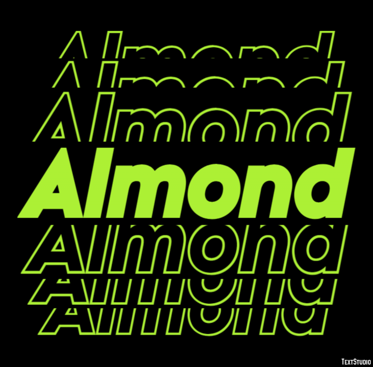 Almond Text effect