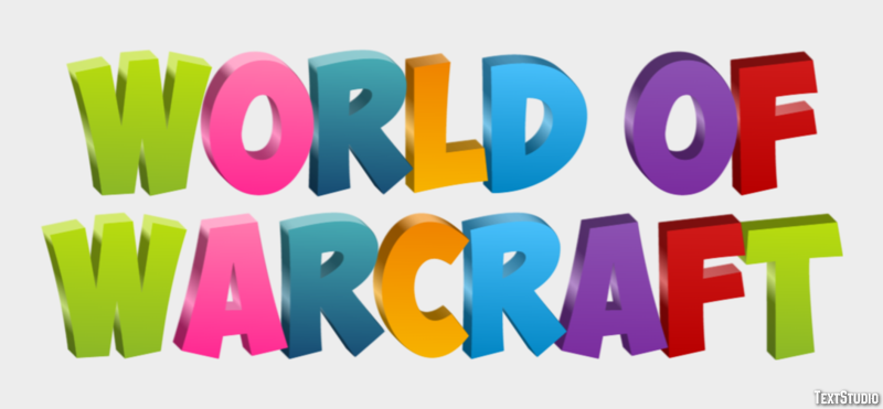 World of Warcraft Effetto testo