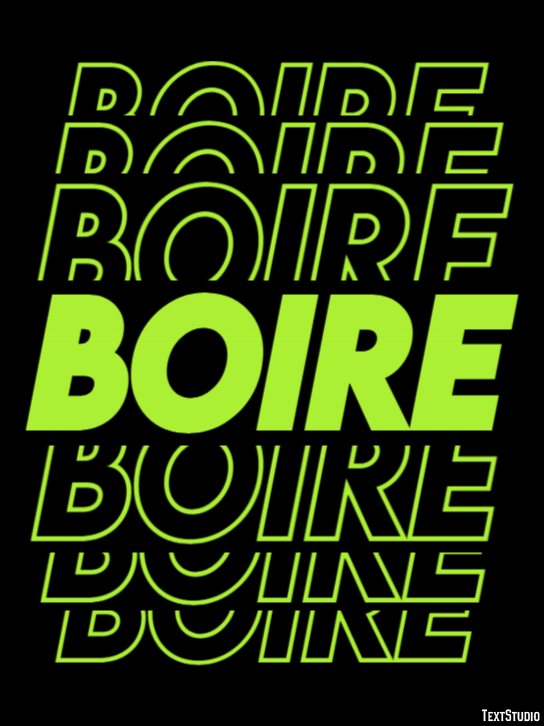 Boire Effet de Texte