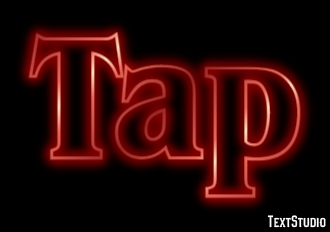 Tap Tekst Effect