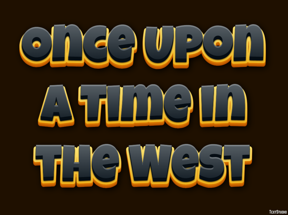 Once Upon a Time in the West Text Effect