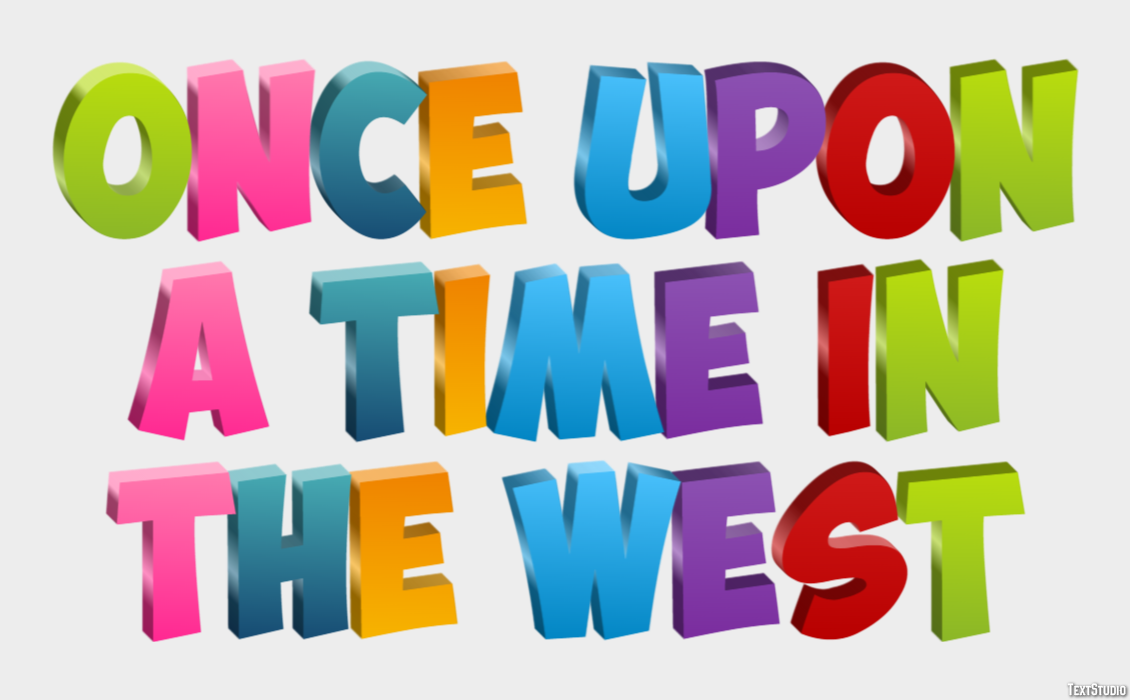 Once Upon a Time in the West Text Effect