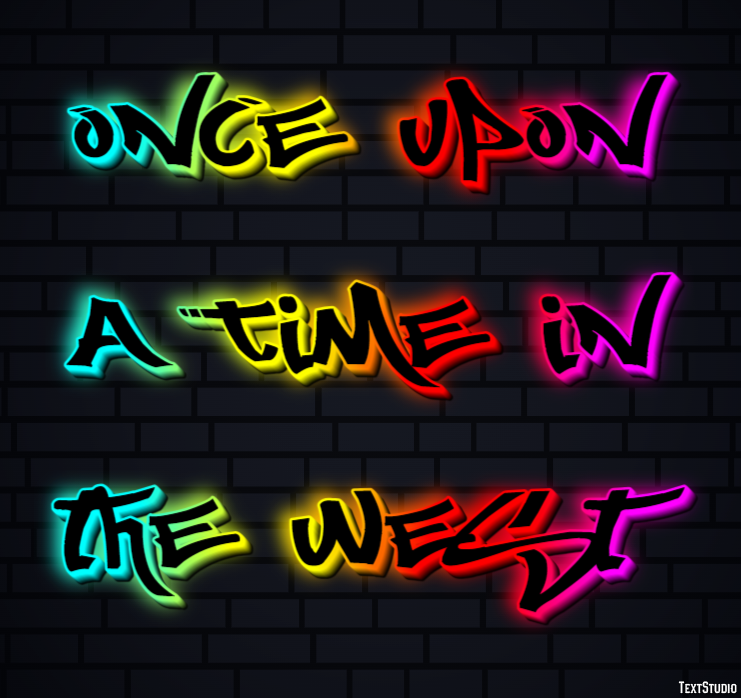 Once Upon a Time in the West Text Effect