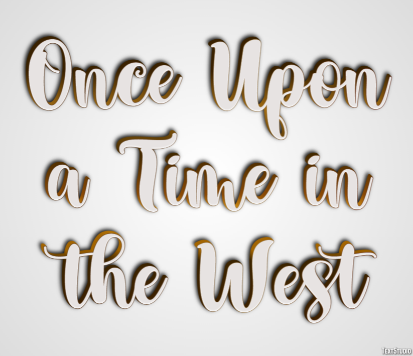 Once Upon a Time in the West Text Effect