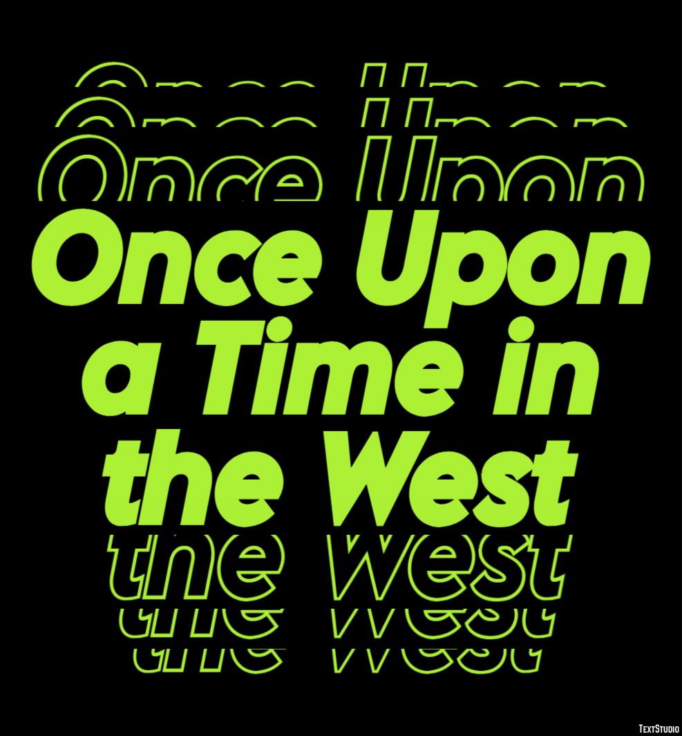 Once Upon a Time in the West Text Effect