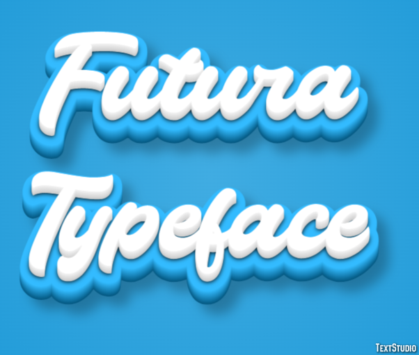Futura Typeface Text Effect