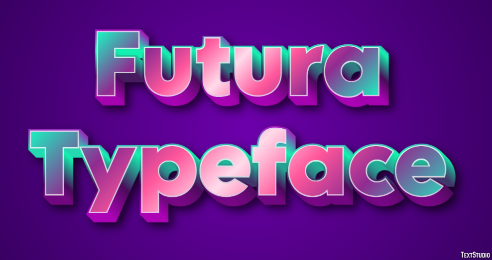 Futura Typeface Text Effect