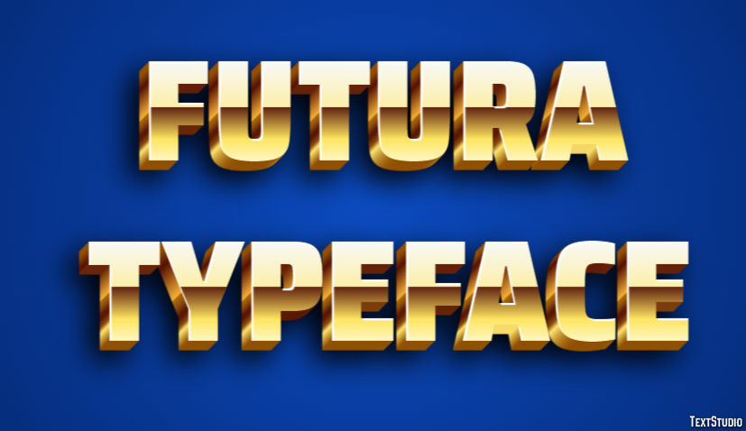 Futura Typeface Text Effect