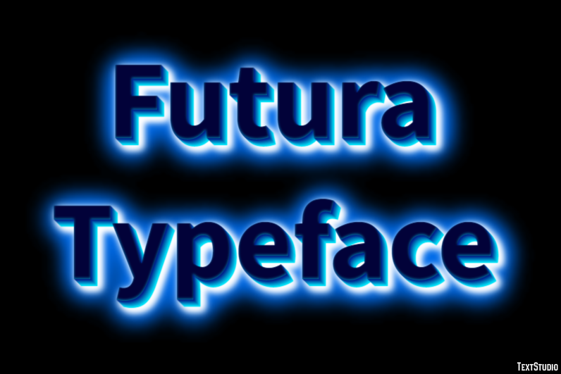 Futura Typeface Efeito de texto