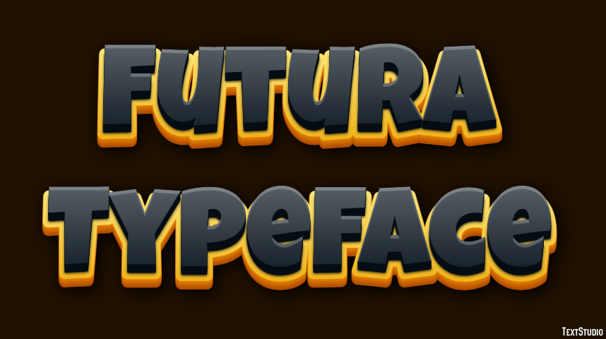 Futura Typeface Text Effect