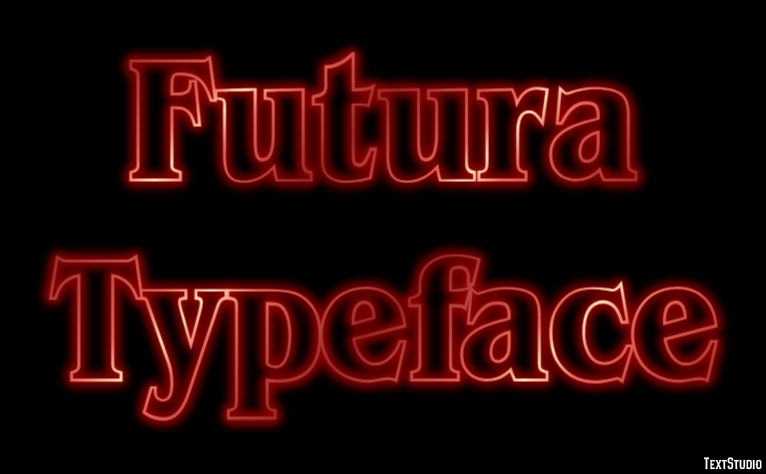 Futura Typeface Text effect