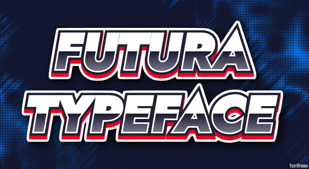Futura Typeface Text Effect