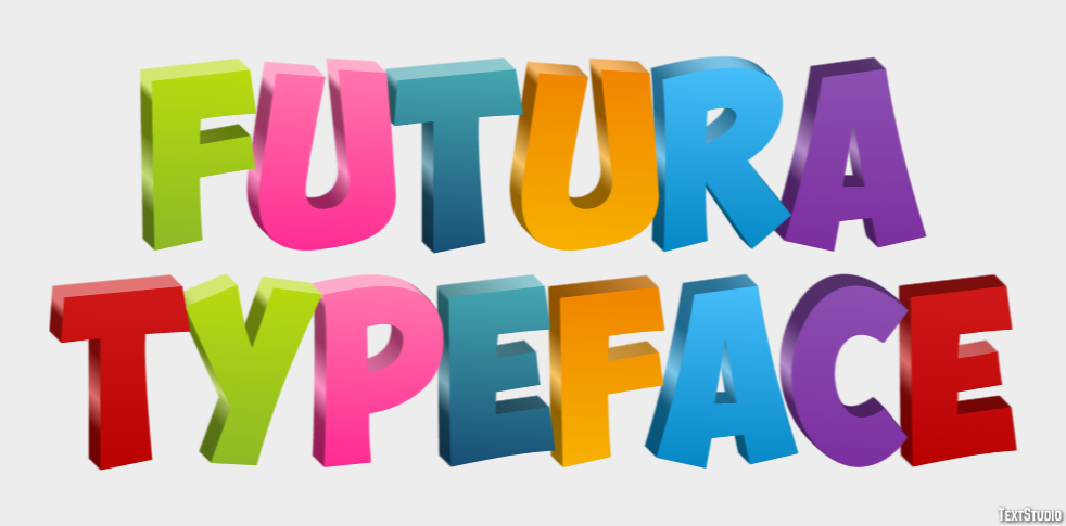 Futura Typeface Text Effect