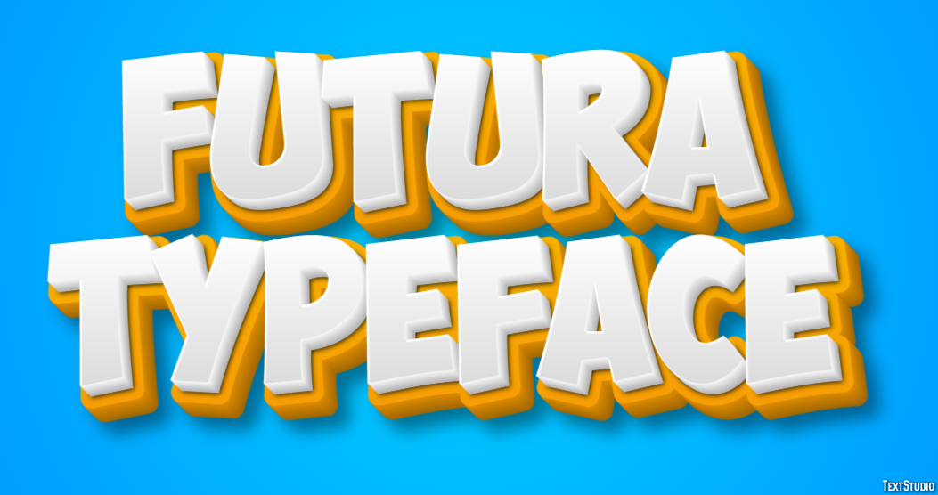 Futura Typeface Text Effect