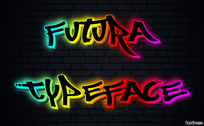 Futura Typeface Text Effect