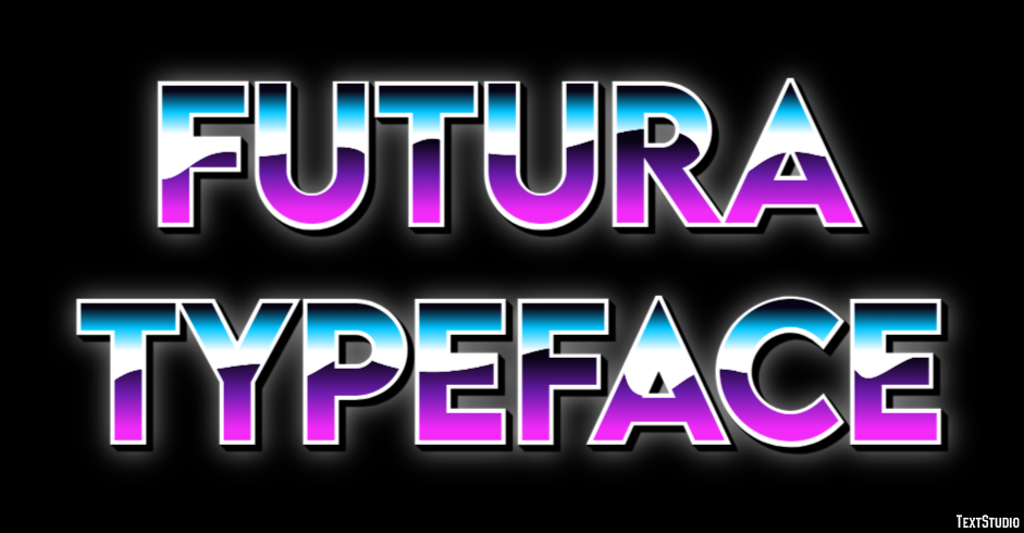Futura Typeface Text Effect
