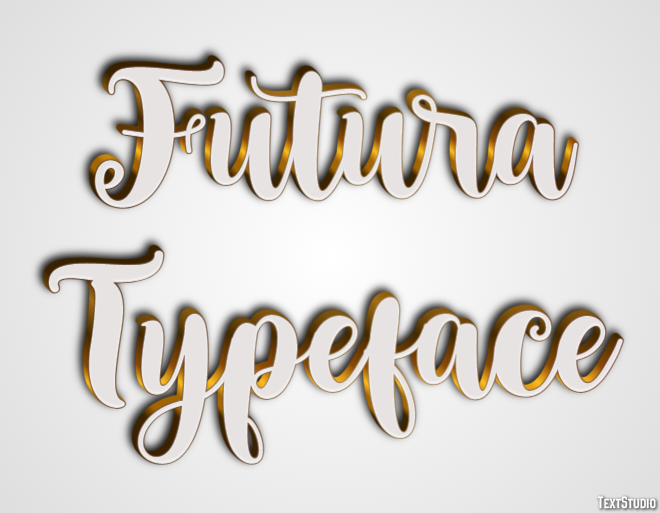 Futura Typeface Text Effect