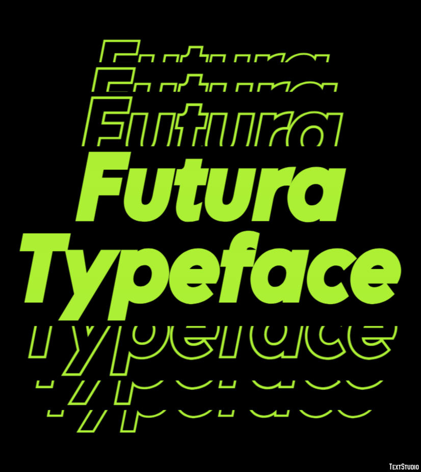 Futura Typeface Text Effect