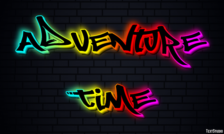 Adventure Time Efecto de Texto
