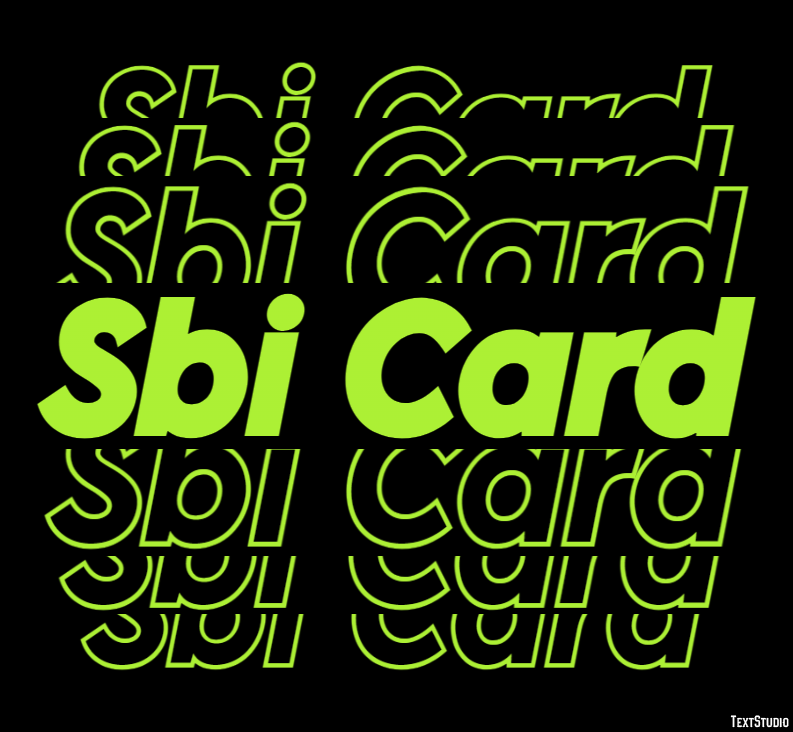 Sbi Card Metin efekti