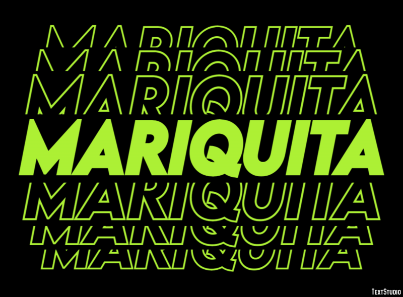 Mariquita Efecto de Texto