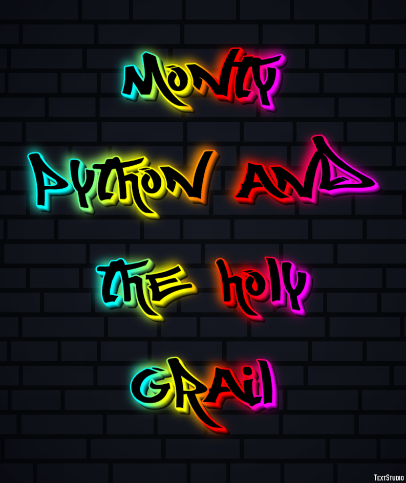 Monty Python and the Holy Grail Эффект текста