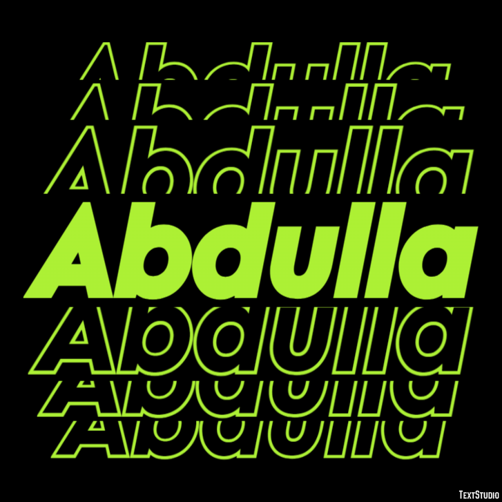 Abdulla Text effect
