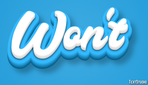 Won’t Text Effect