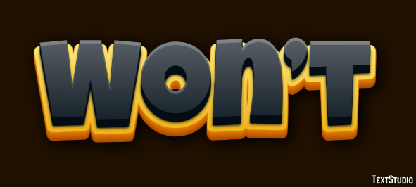 Won’t Text Effect