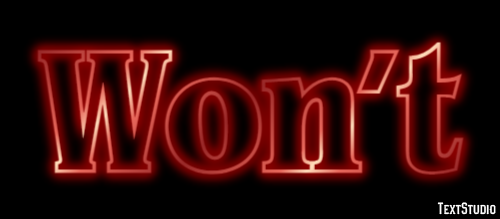 Won’t Text Effect
