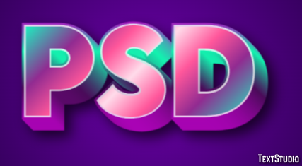 PSD Текстовый эффект