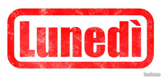 Lunedì Effetto testo